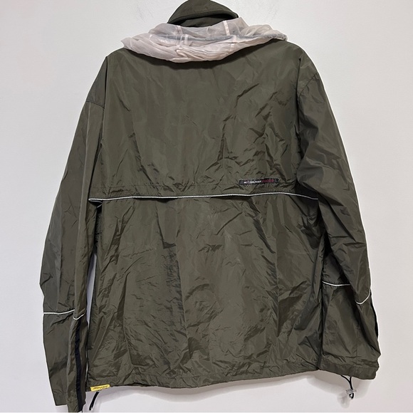Tommy Hilfiger Men's XL Olive Green Windbreaker Jacket Retro Preppy - Picture 5 of 16